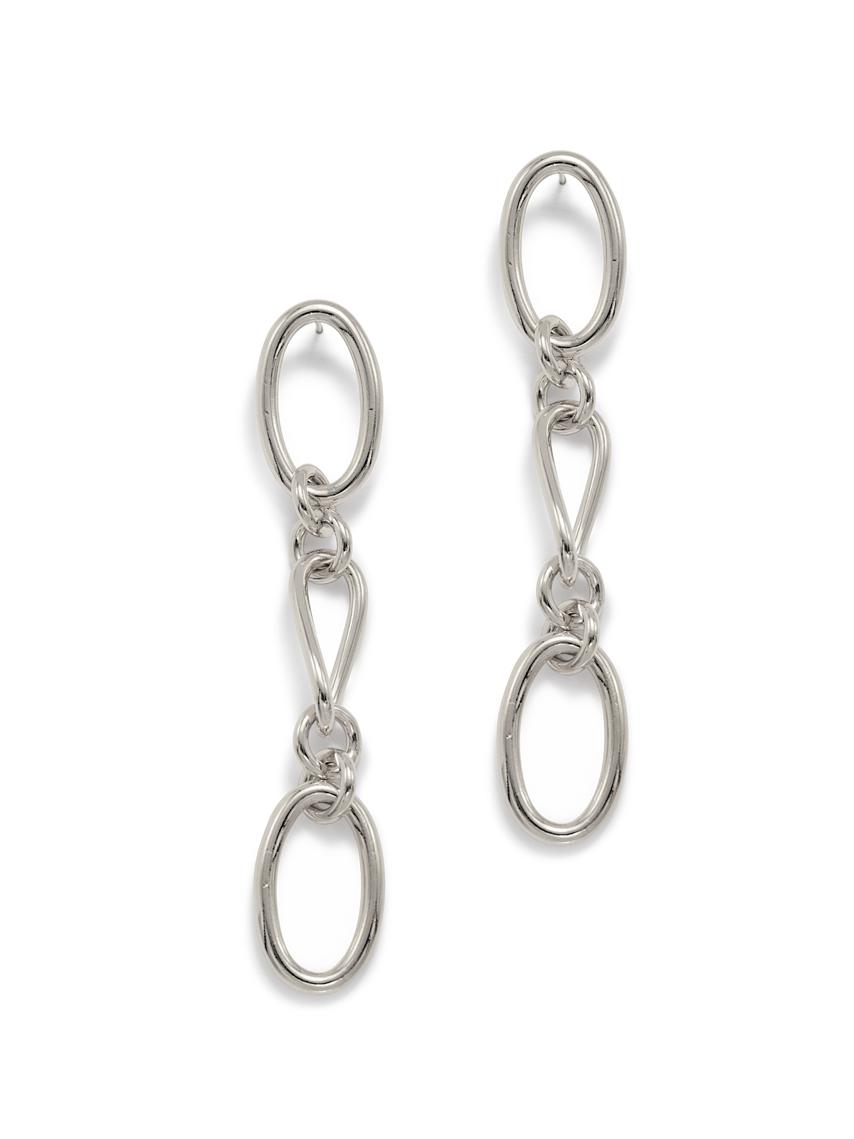 Silver Ophelia Chain Dangle Earrings-Earrings-JAREDJAMIN Jewelry Online-JAREDJAMIN - Fashion Jewelry &amp; Accessories