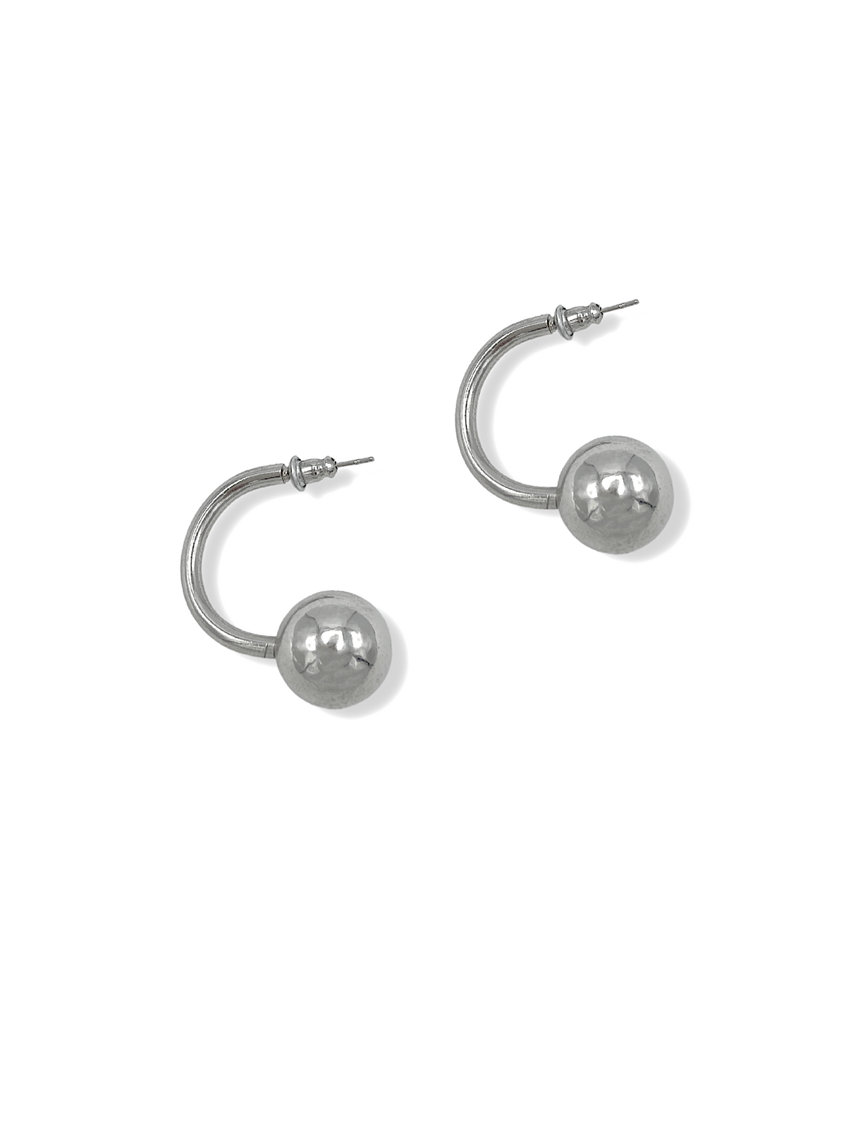 Silver Orbita-U Post Earrings-Earrings-JAREDJAMIN Jewelry Online-JAREDJAMIN - Fashion Jewelry &amp; Accessories