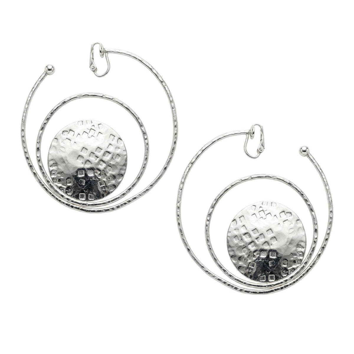 Pendientes de aro medianos con clip Hooptastic dorados