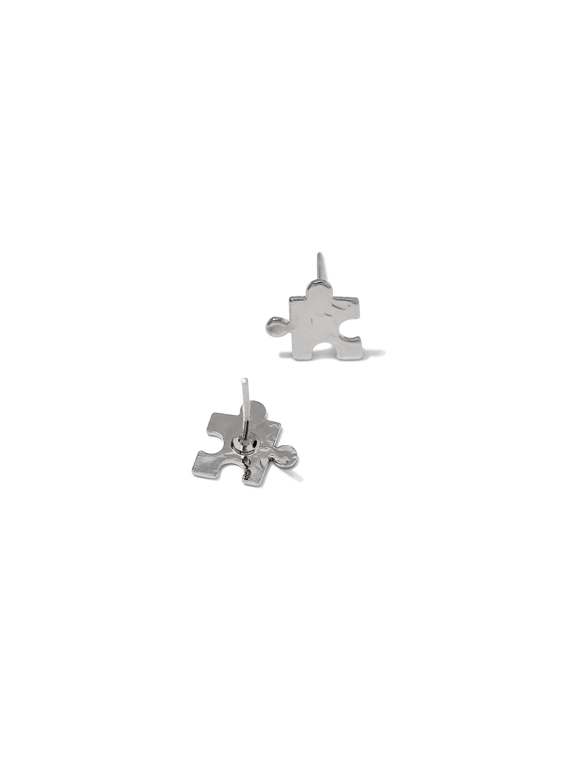 Puzzle Piece Textured Stud Earrings-Earrings-JAREDJAMIN Jewelry Online-JAREDJAMIN - Fashion Jewelry &amp; Accessories