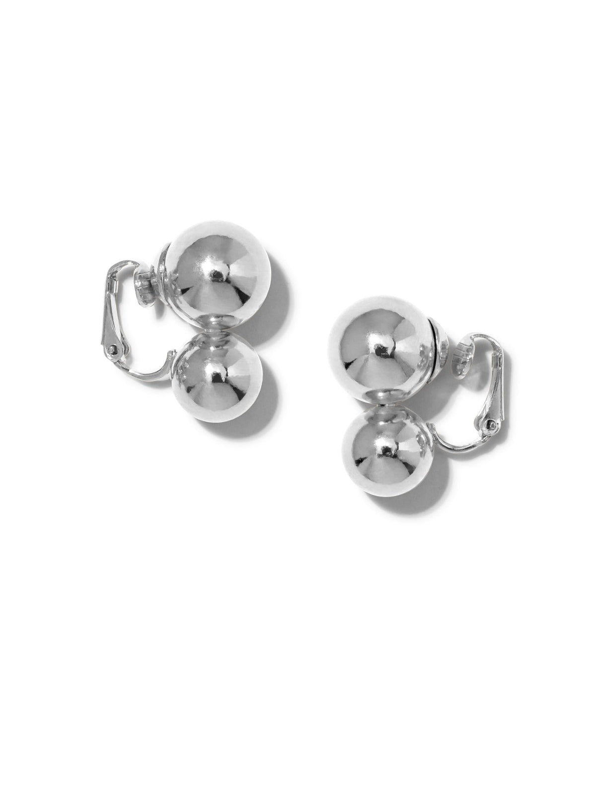 Silver Uptown Orbita Clip Earrings-Earrings-JAREDJAMIN Jewelry Online-JAREDJAMIN