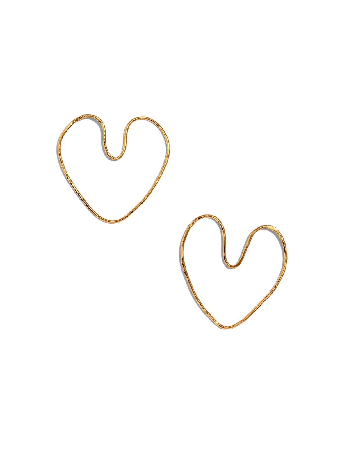 Gold Small Fluttering Heart Earring-Earrings-JAREDJAMIN Jewelry Online-JAREDJAMIN - Fashion Jewelry &amp; Accessories