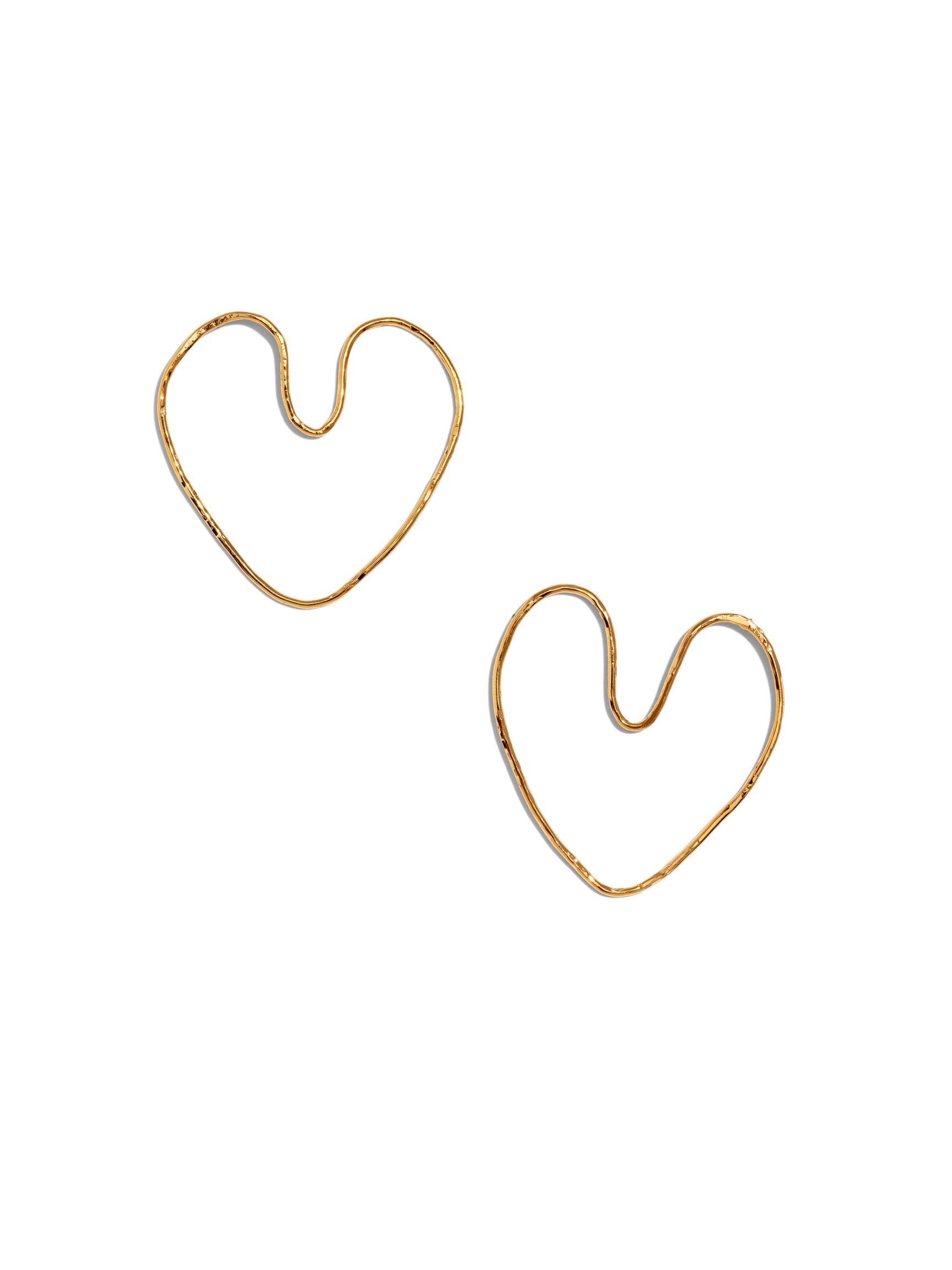 Gold Small Fluttering Heart Earring-Earrings-JAREDJAMIN Jewelry Online-JAREDJAMIN - Fashion Jewelry & Accessories