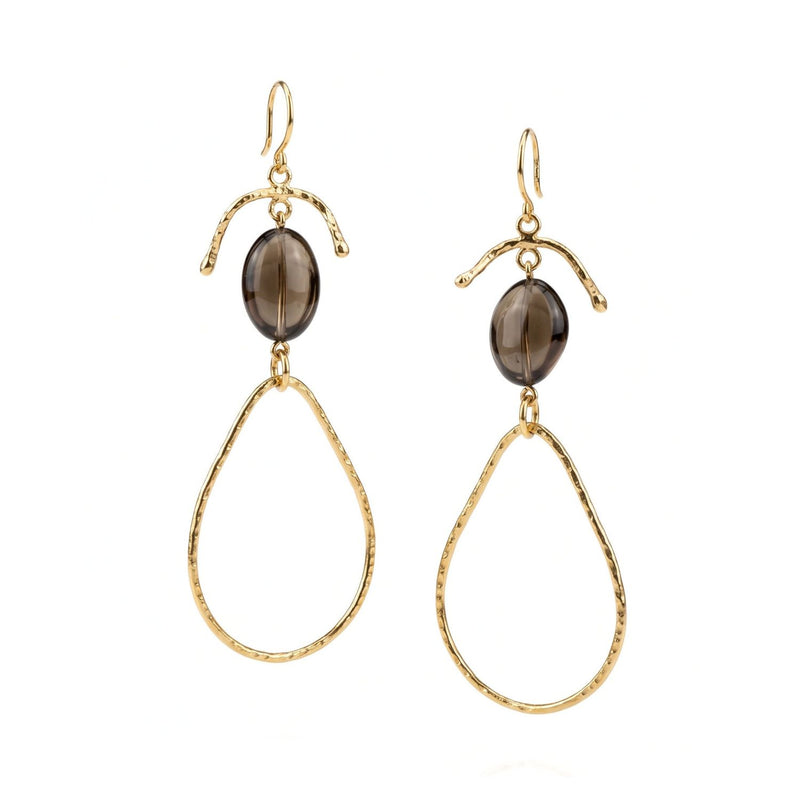 Sage Branch Teardrop Earrings