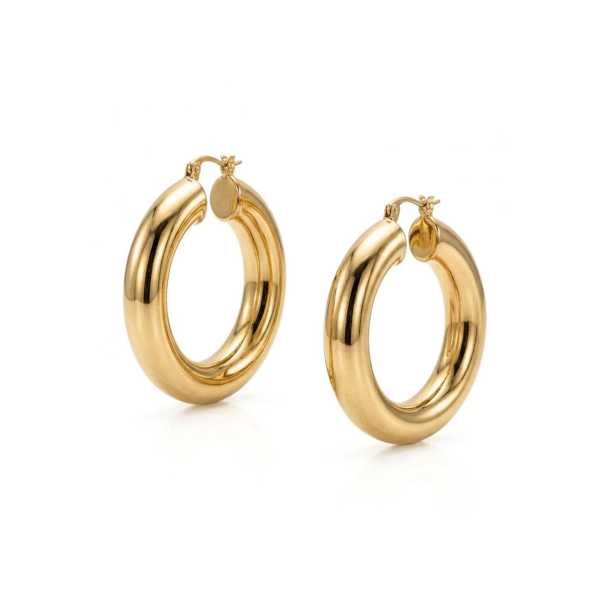 Pendientes de aro lisos Doughnut