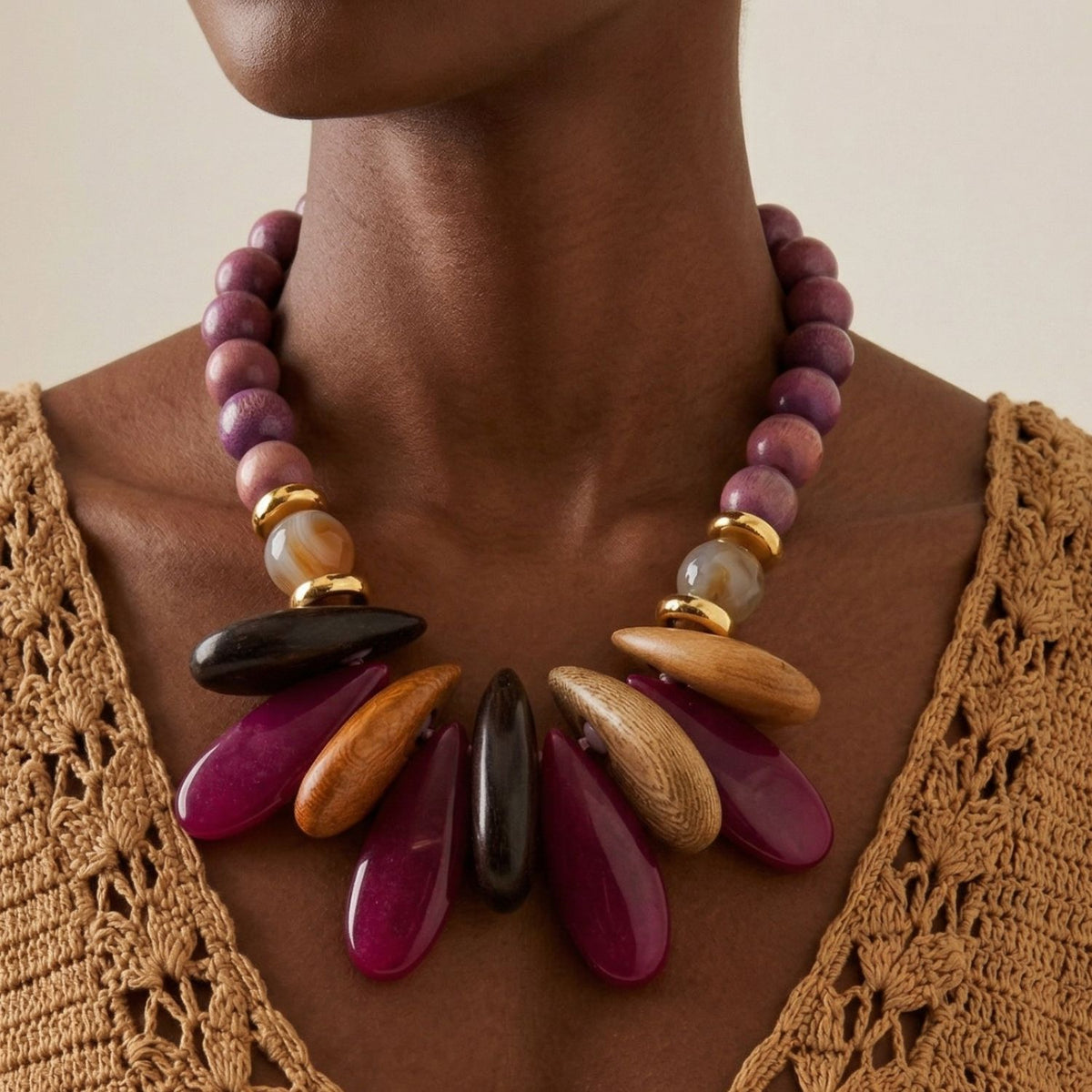 Spectrum Beaded Necklace
