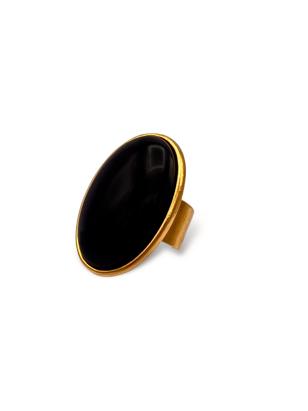 Stella Statement Ring in Black Agate-Womens rings-JAREDJAMIN Jewelry Online-JAREDJAMIN - Fashion Jewelry &amp; Accessories