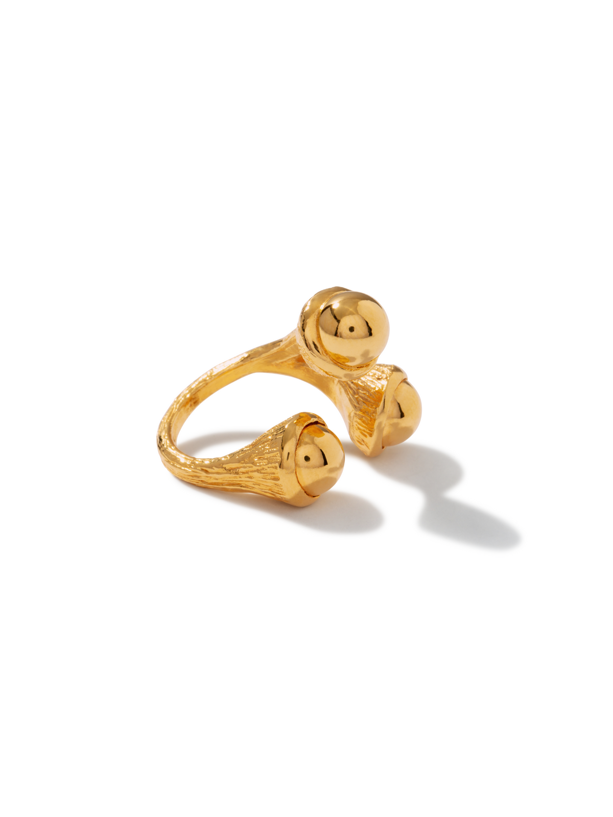 Gold Trinity Acorn Ring-Womens rings-JAREDJAMIN Jewelry Online-JAREDJAMIN - Fashion Jewelry &amp; Accessories