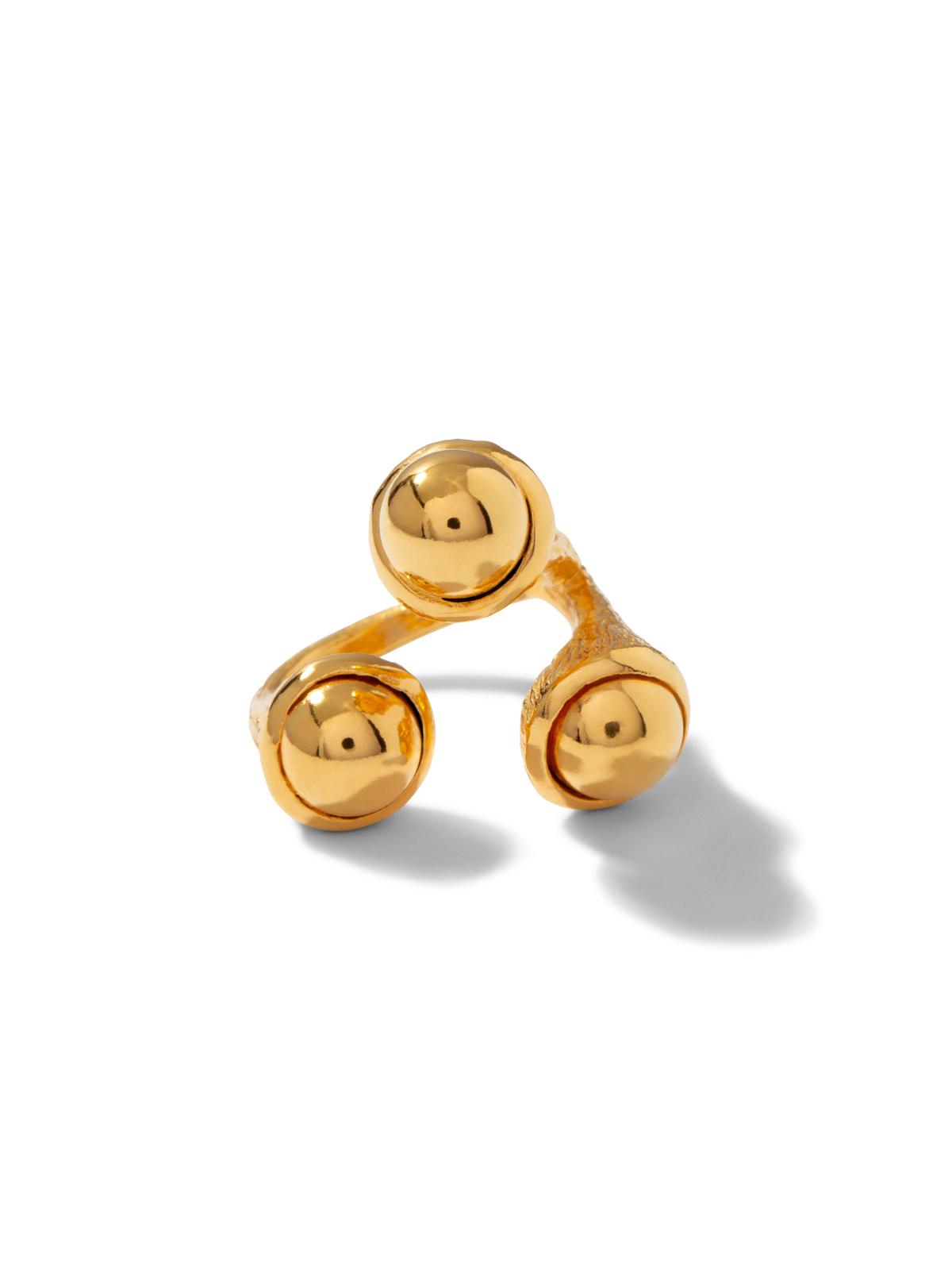 Gold Trinity Acorn Ring-Womens rings-JAREDJAMIN Jewelry Online-JAREDJAMIN - Fashion Jewelry &amp; Accessories