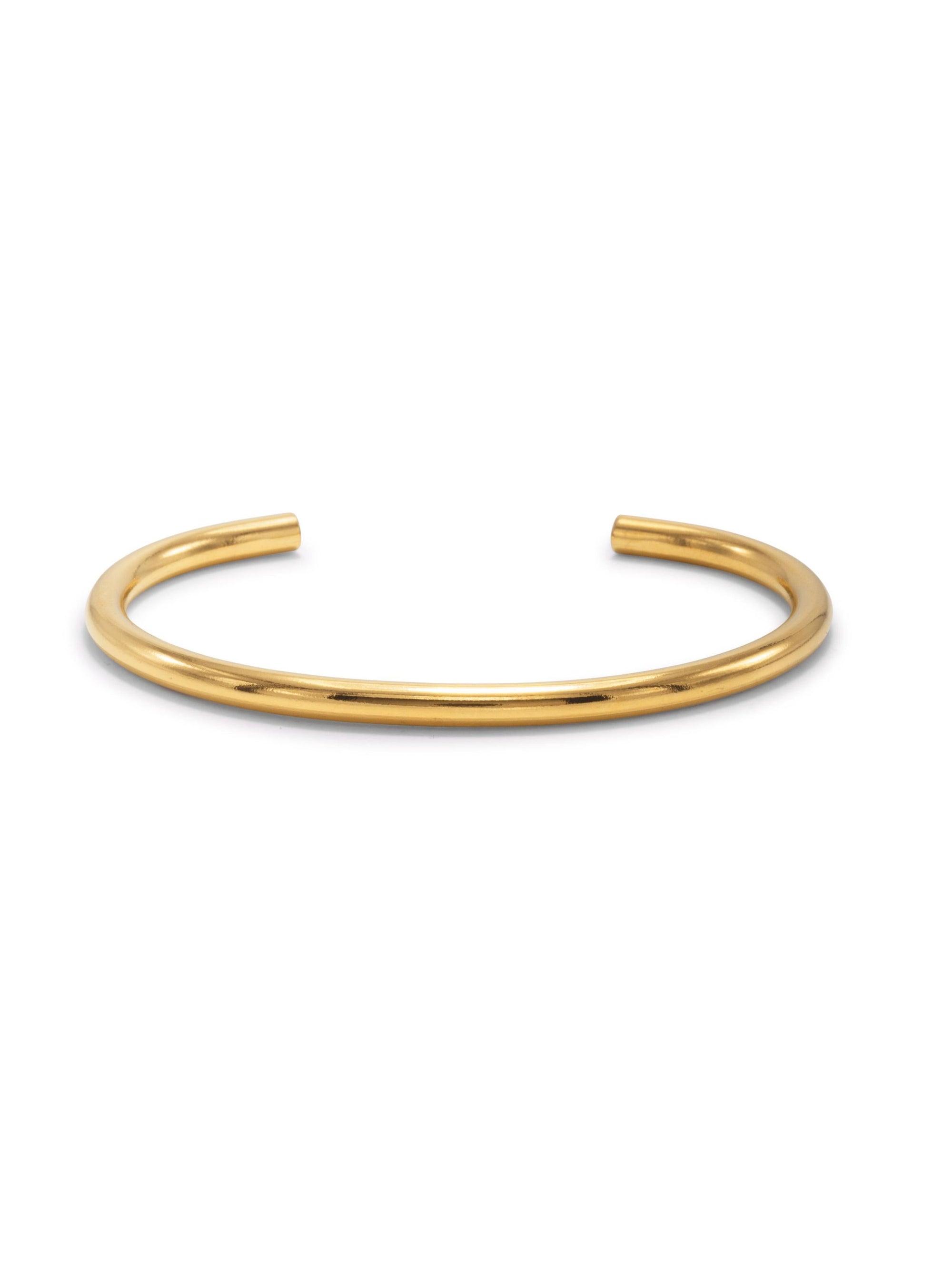 Gold Tubular Cuff-Bracelets-JAREDJAMIN Jewelry Online-Small-JAREDJAMIN - Fashion Jewelry & Accessories