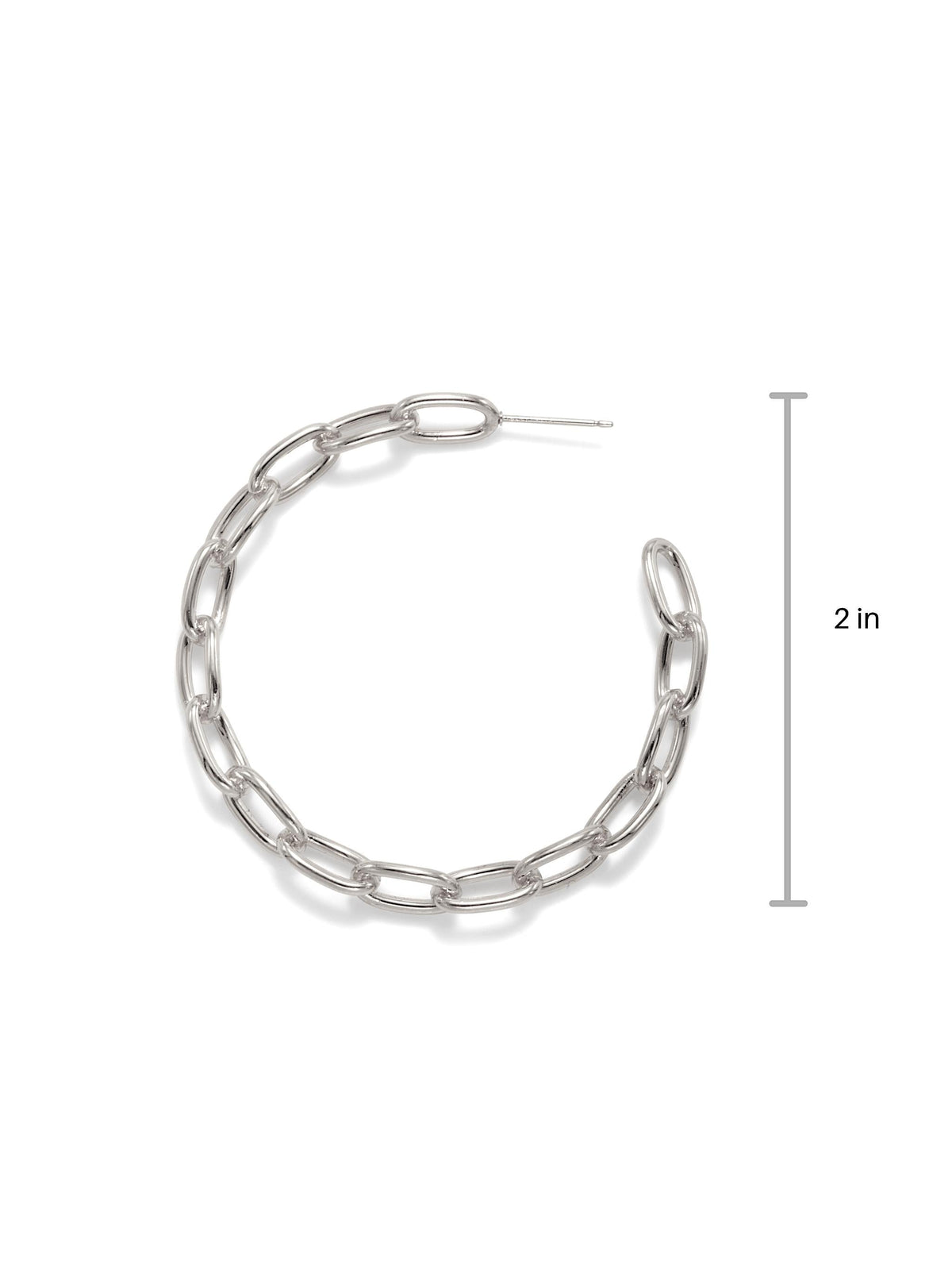 Silver Chain Reaction Hoop Earrings-Earrings-JAREDJAMIN Jewelry Online-JAREDJAMIN - Fashion Jewelry &amp; Accessories