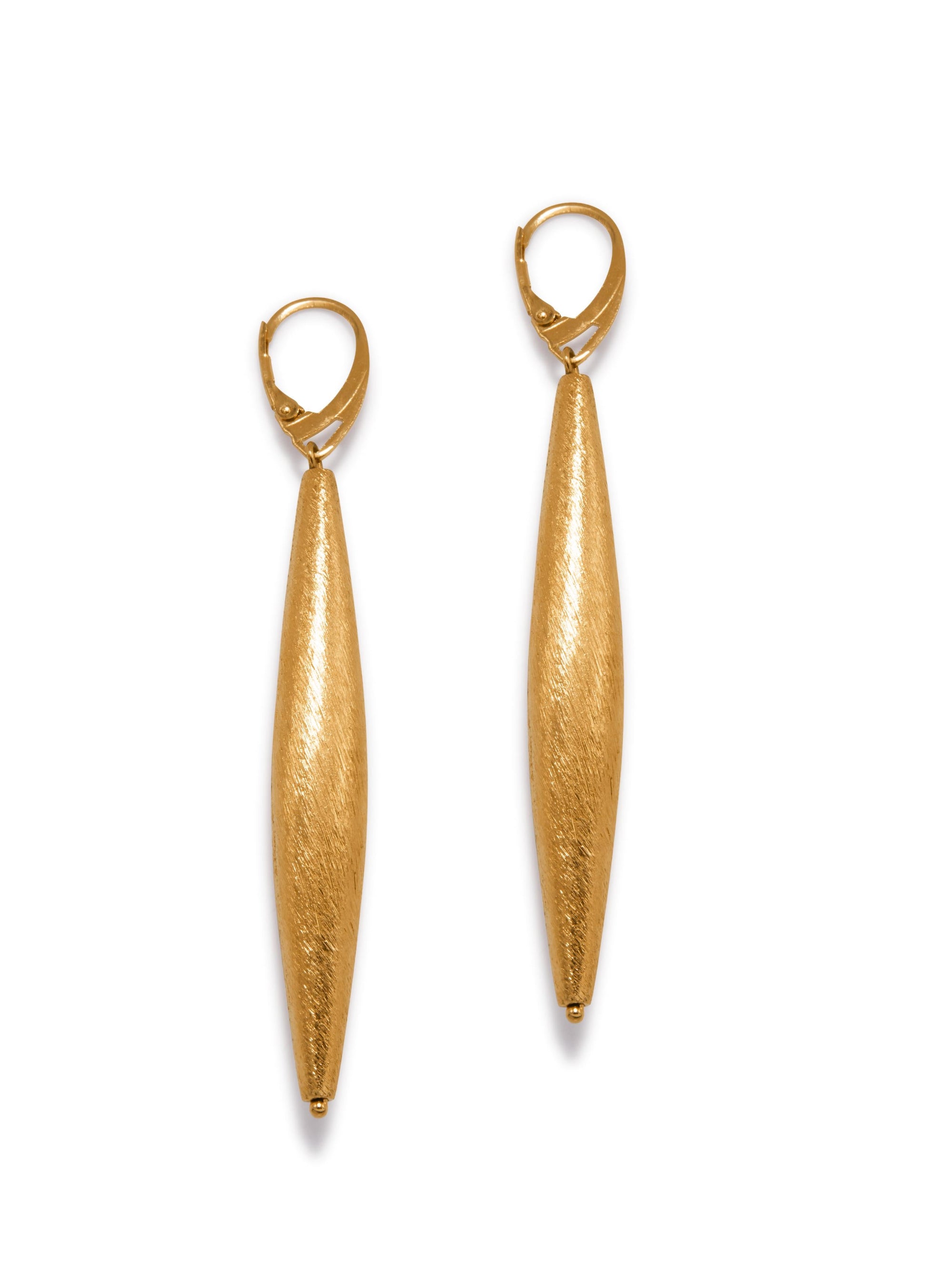 Zeppelin Cora 1 Drop Gold Earrings-Earrings-JAREDJAMIN Jewelry Online-JARED JAMIN