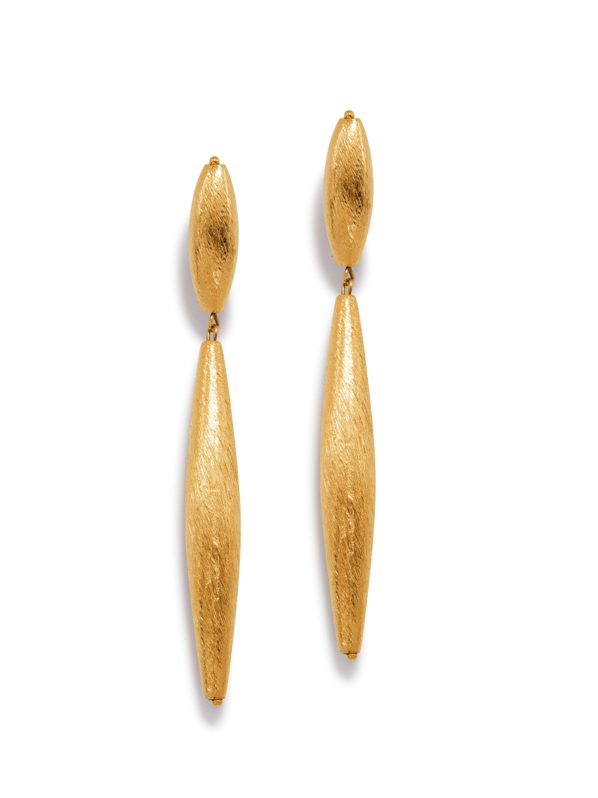 Zeppelin Isla Two Drop Gold Earrings-Earrings-JAREDJAMIN Jewelry Online-JARED JAMIN