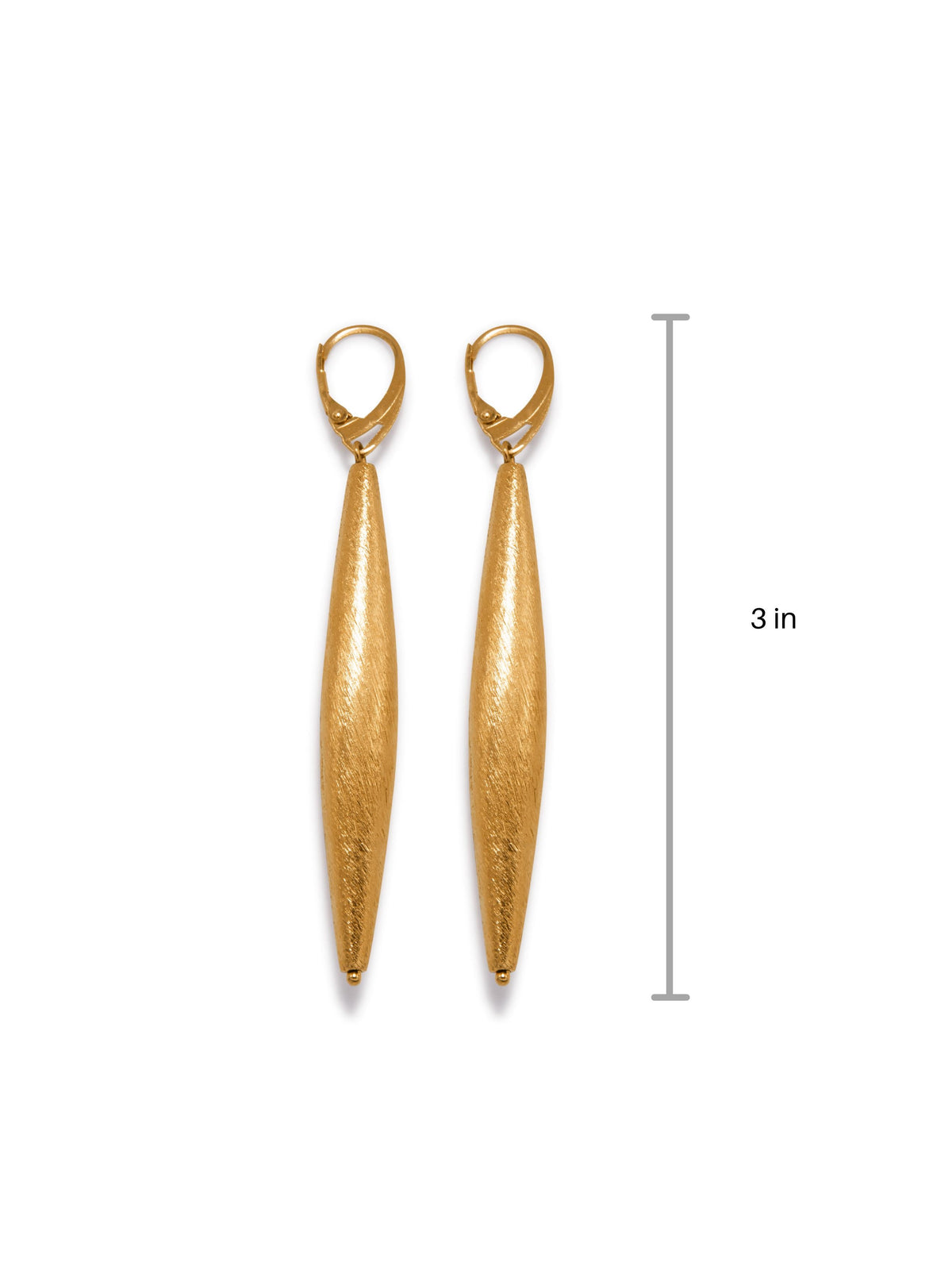 Zeppelin Cora 1 Drop Gold Earrings-Earrings-JAREDJAMIN Jewelry Online-JARED JAMIN