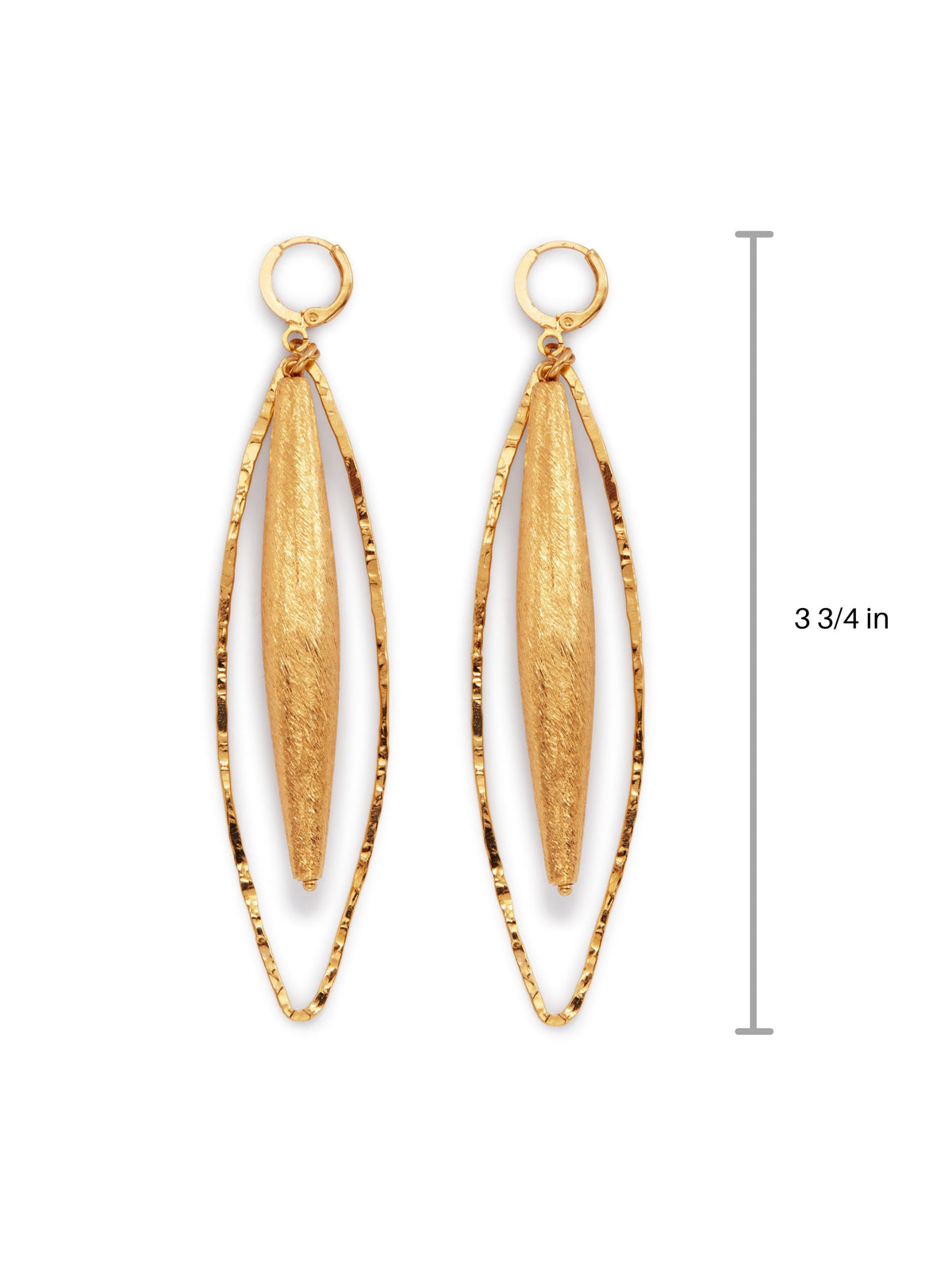 Zeppelin Hailey Gold Leverback Earrings-Earrings-JAREDJAMIN Jewelry Online-JARED JAMIN