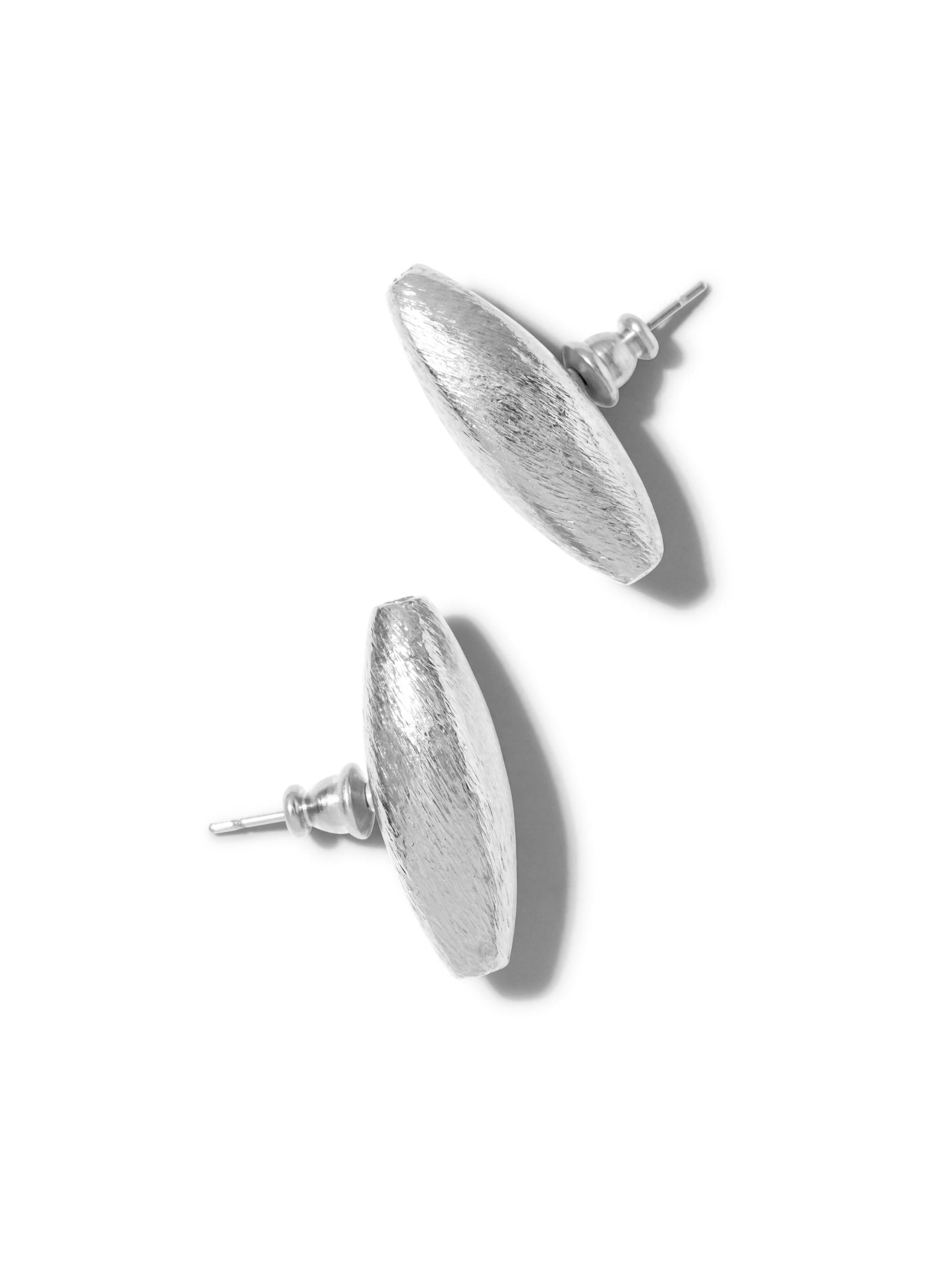 Silver Zeppelin Stud Earrings-Earrings-JAREDJAMIN Jewelry Online-JAREDJAMIN