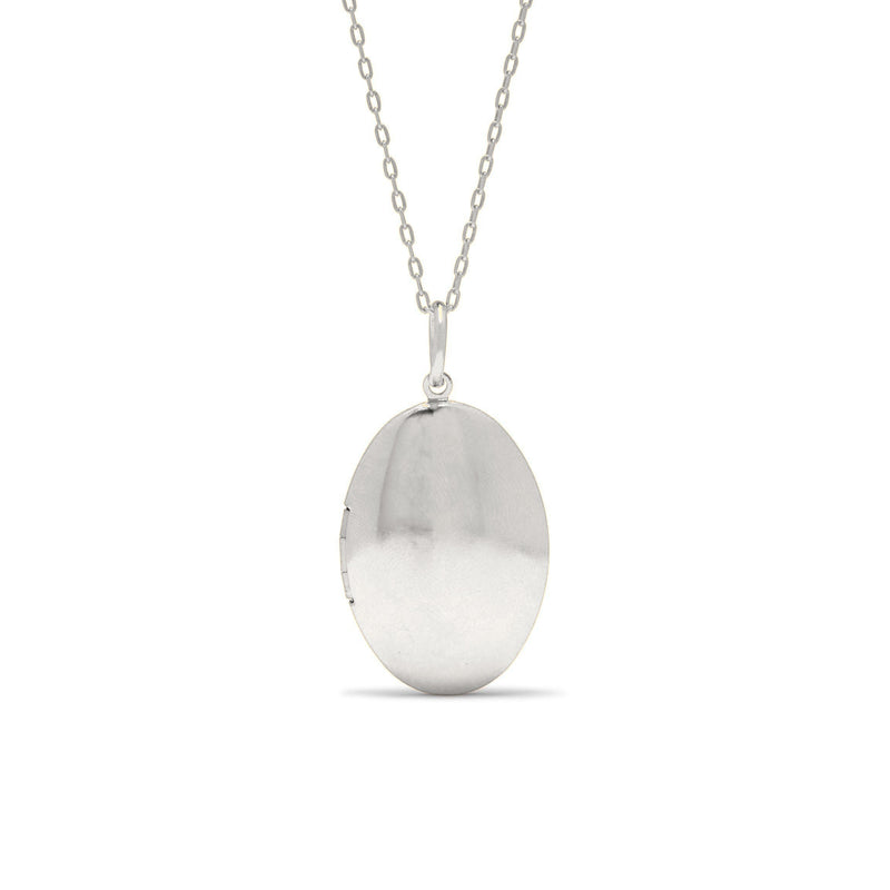 Silver Smooth Necklace Pendant Locket