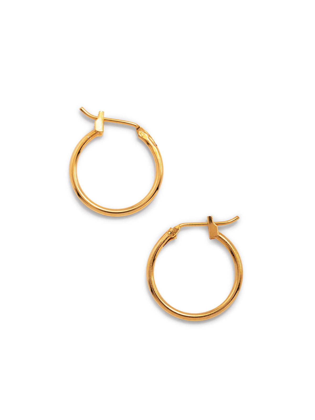 Small, brillant or créole boucles d'oreilles—the or Kahlo créole Click-Top boucles d'oreilles xs par JAREDJAMIN Bijoux en Ligne—rest sur un fond blanc. Their smooth, poli surfaces et hinged clasps are displayed at slight angles.