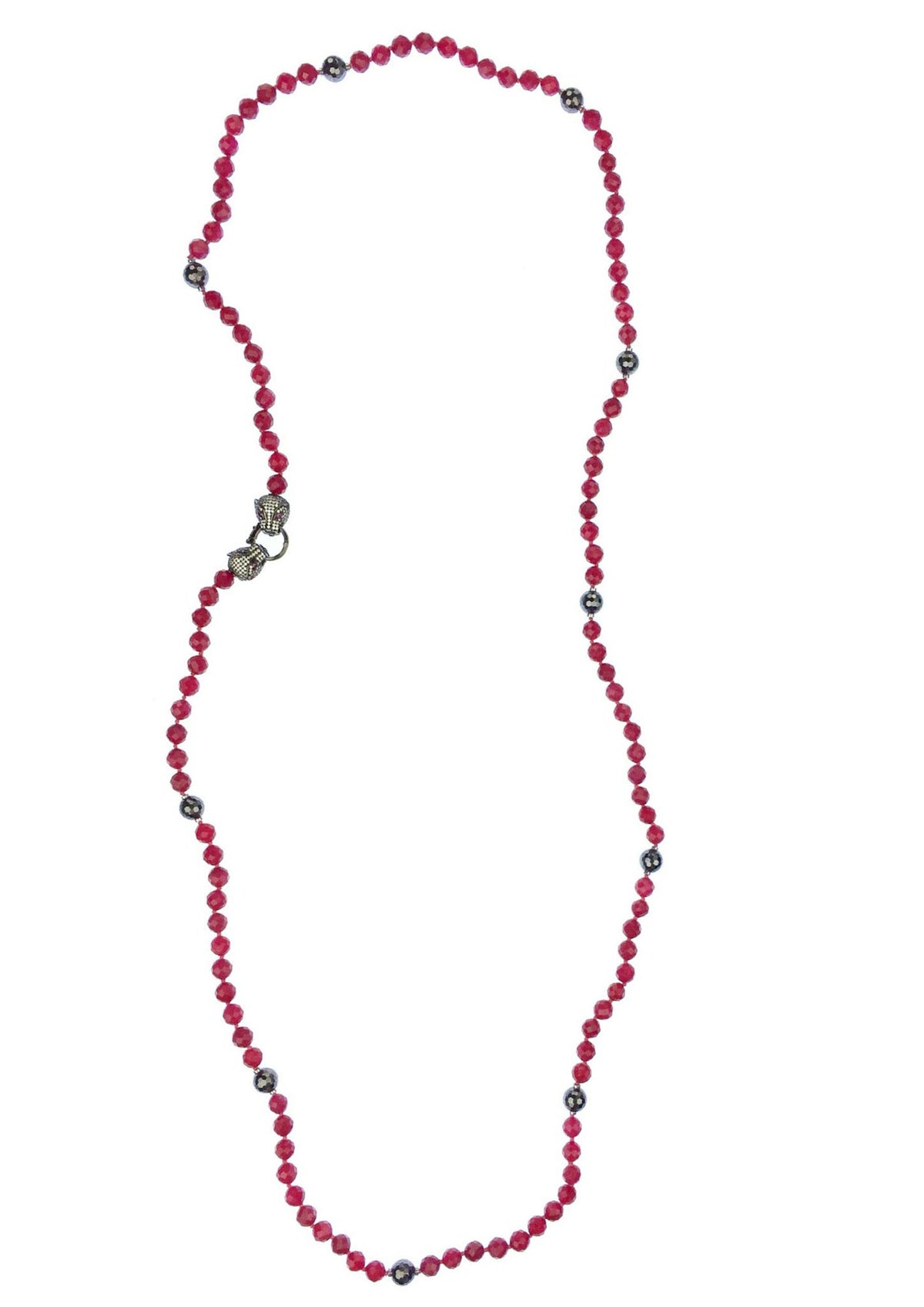 Prying Panthers Necklace-Necklaces-JAREDJAMIN Jewelry Online-Pink-JARED JAMIN