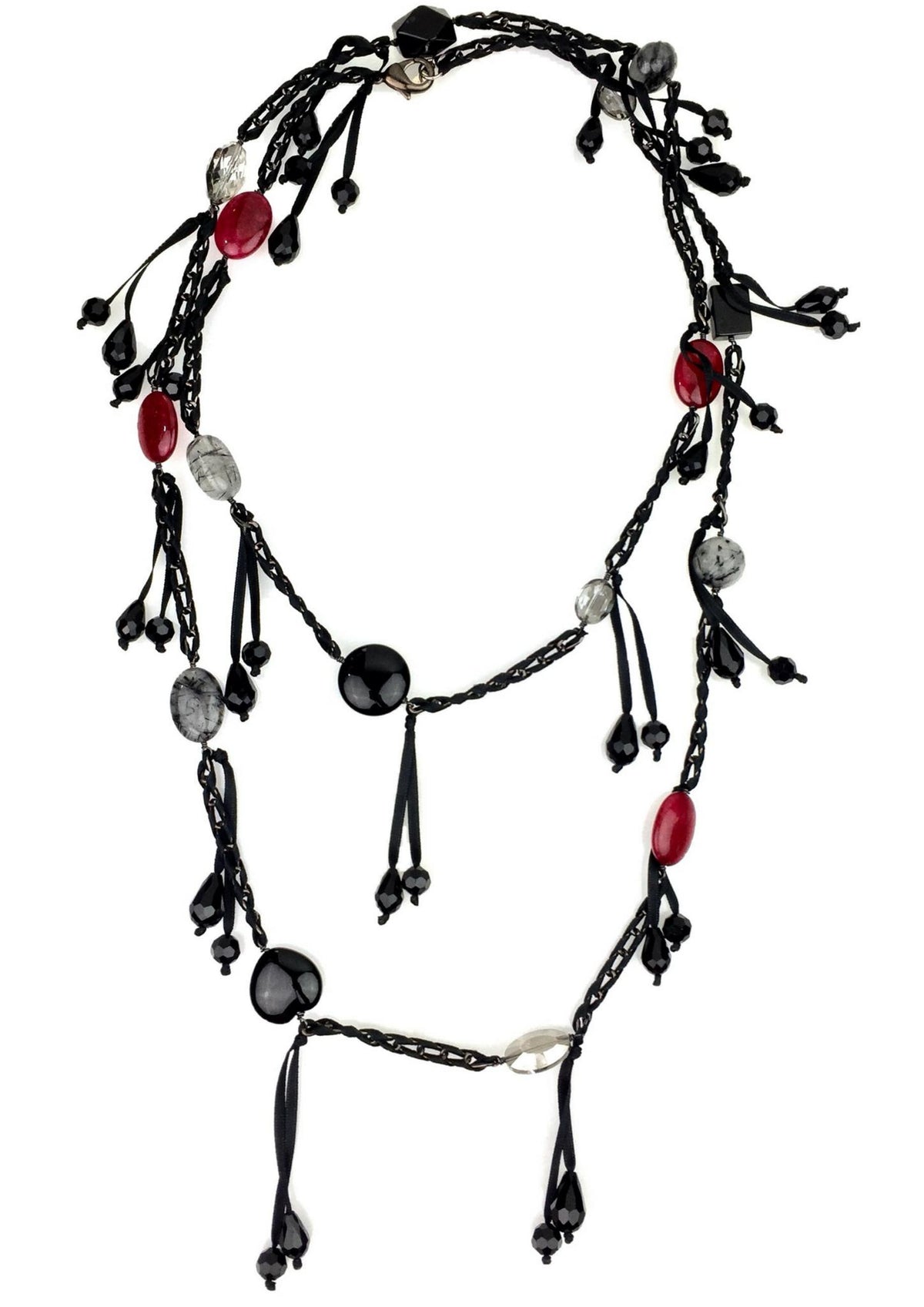 See You Saloon Necklace-Necklaces-JAREDJAMIN Jewelry Online-Raspberry-JARED JAMIN