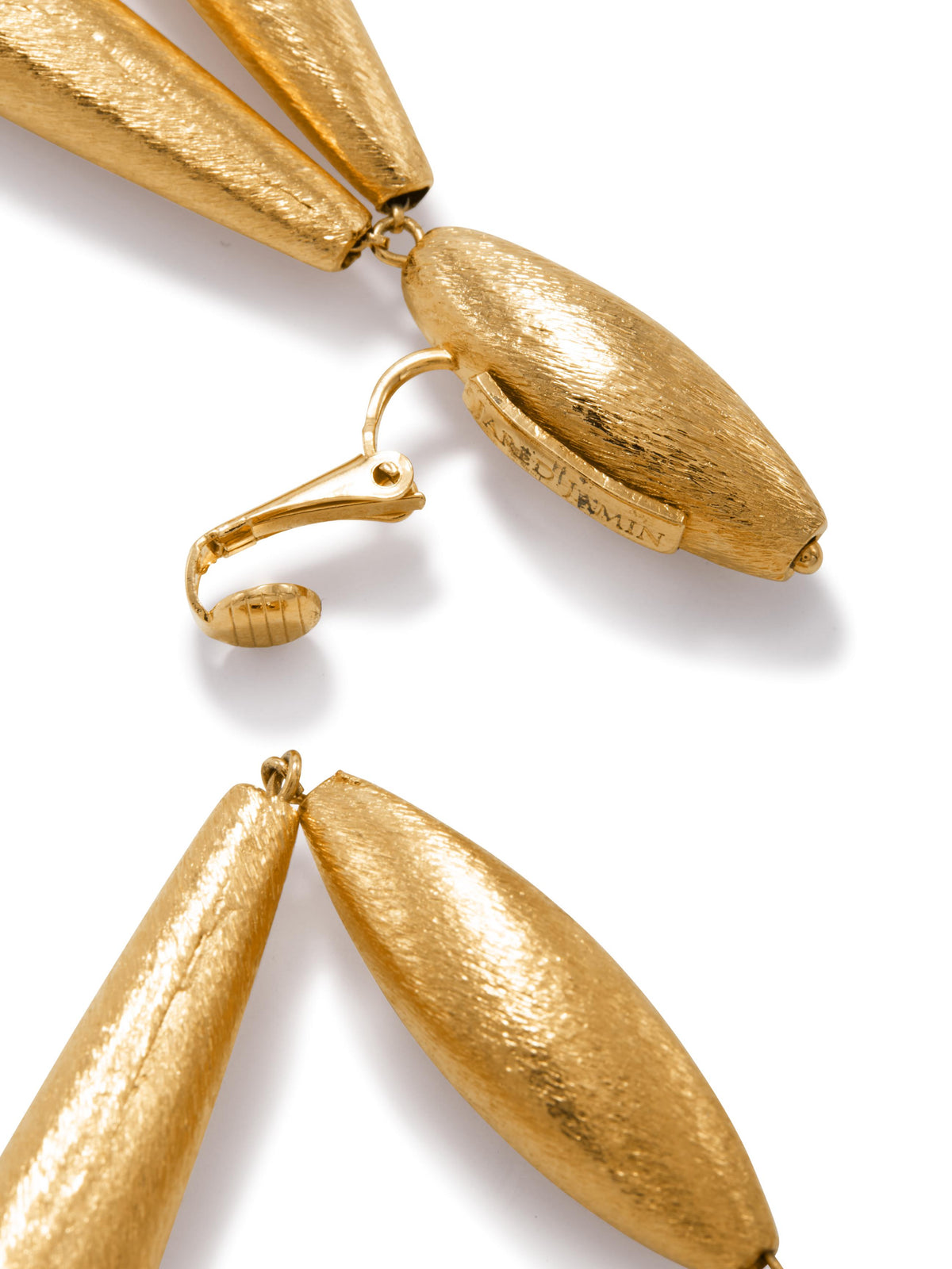Zeppelin Ivy oro Clipon pendientes-pendientes-JAREDJAMIN Joyería Online-JARED JAMIN